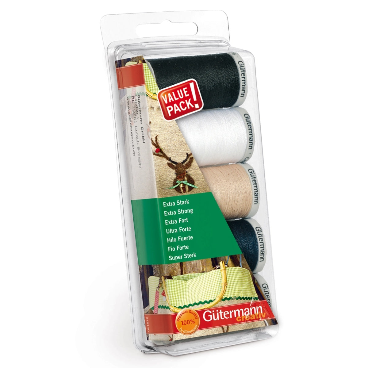 Gütermann Thread Set Extra Strong 5 rolls