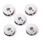 Metal sewing machine bobbins for rotary bobbin holders