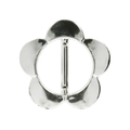 Flower-shaped belt buckle silver