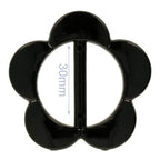 Flower-shaped belt buckle black