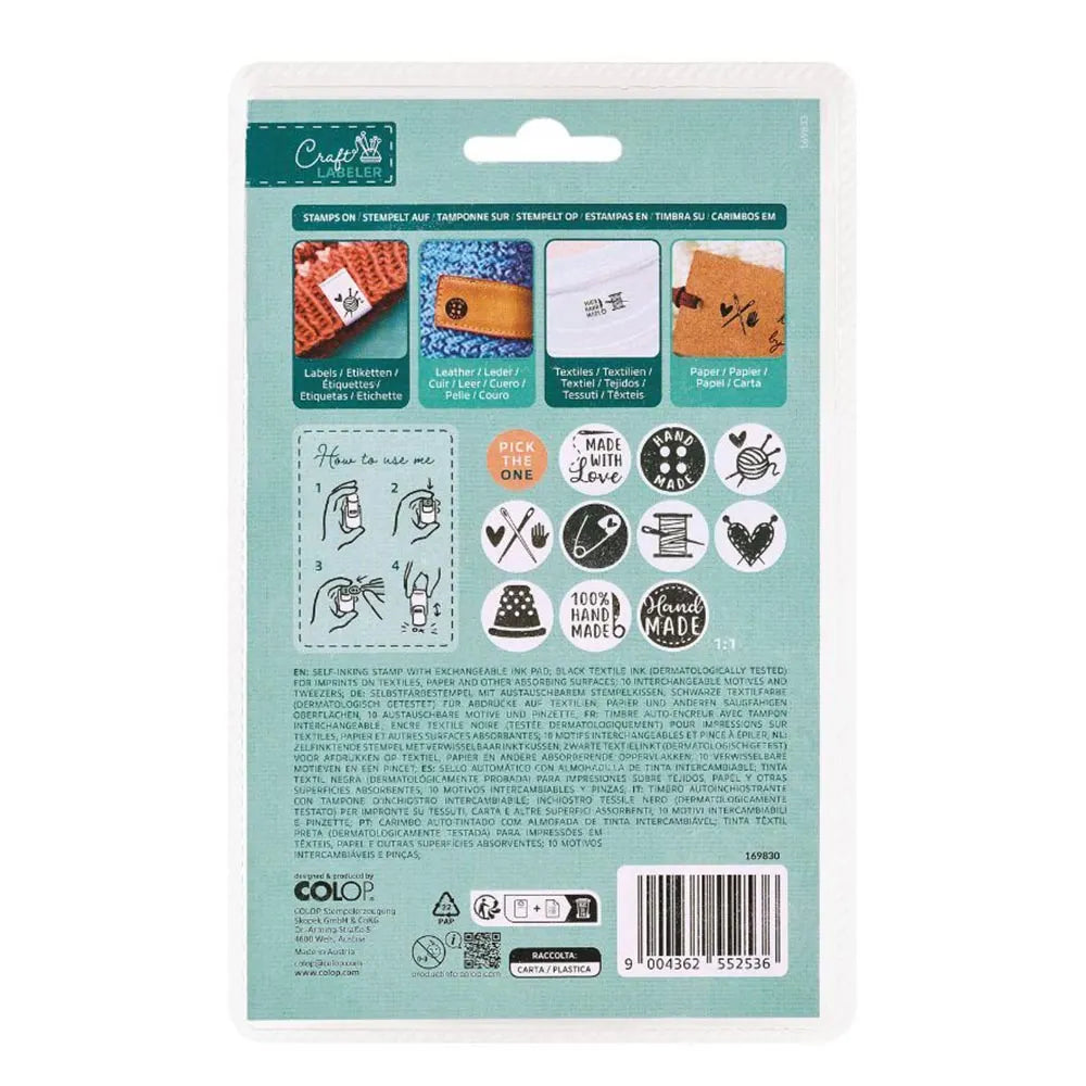 Craft Labeler Stamp Kit | 10 interchangeable designs