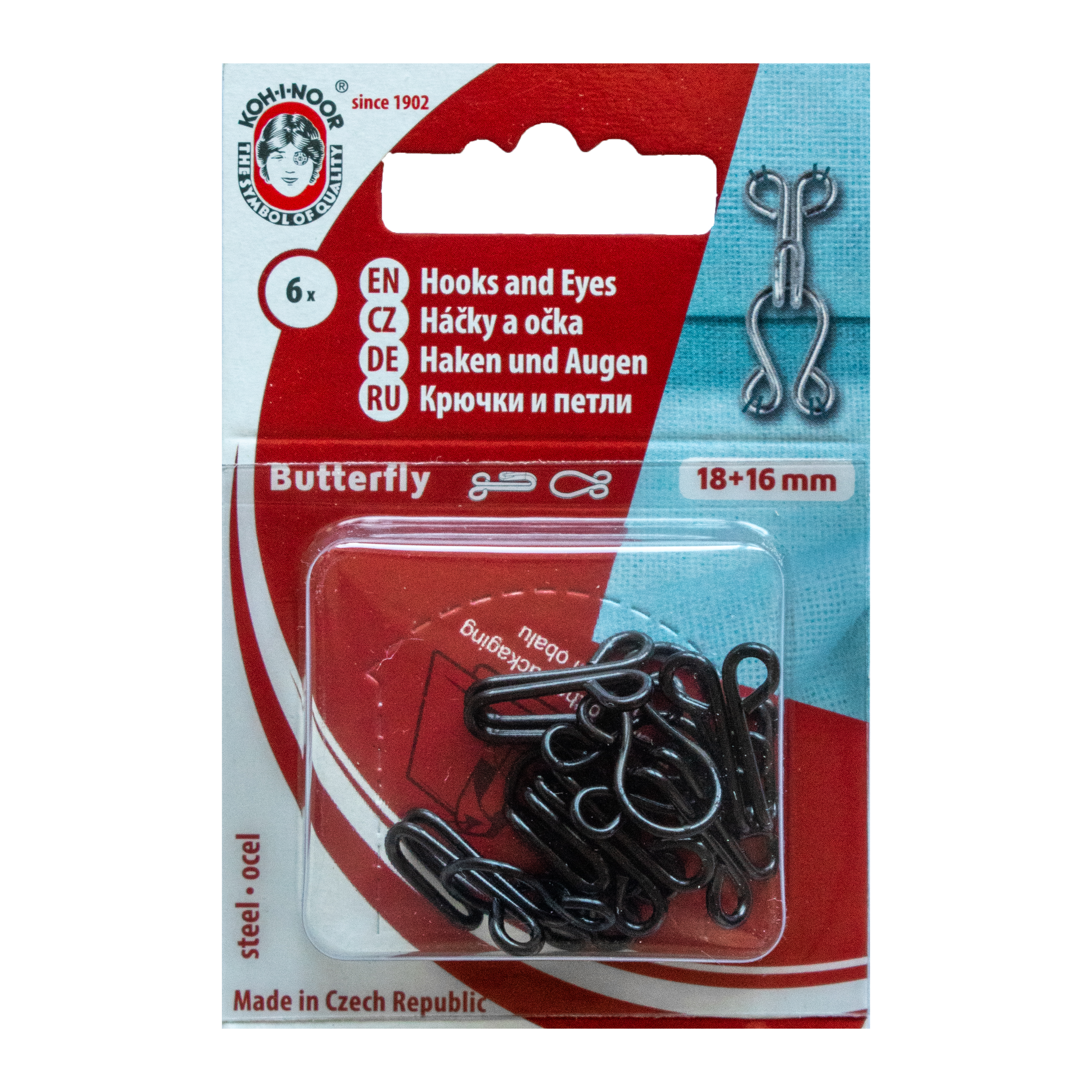 Trouser hooks black KOH-I-NOOR