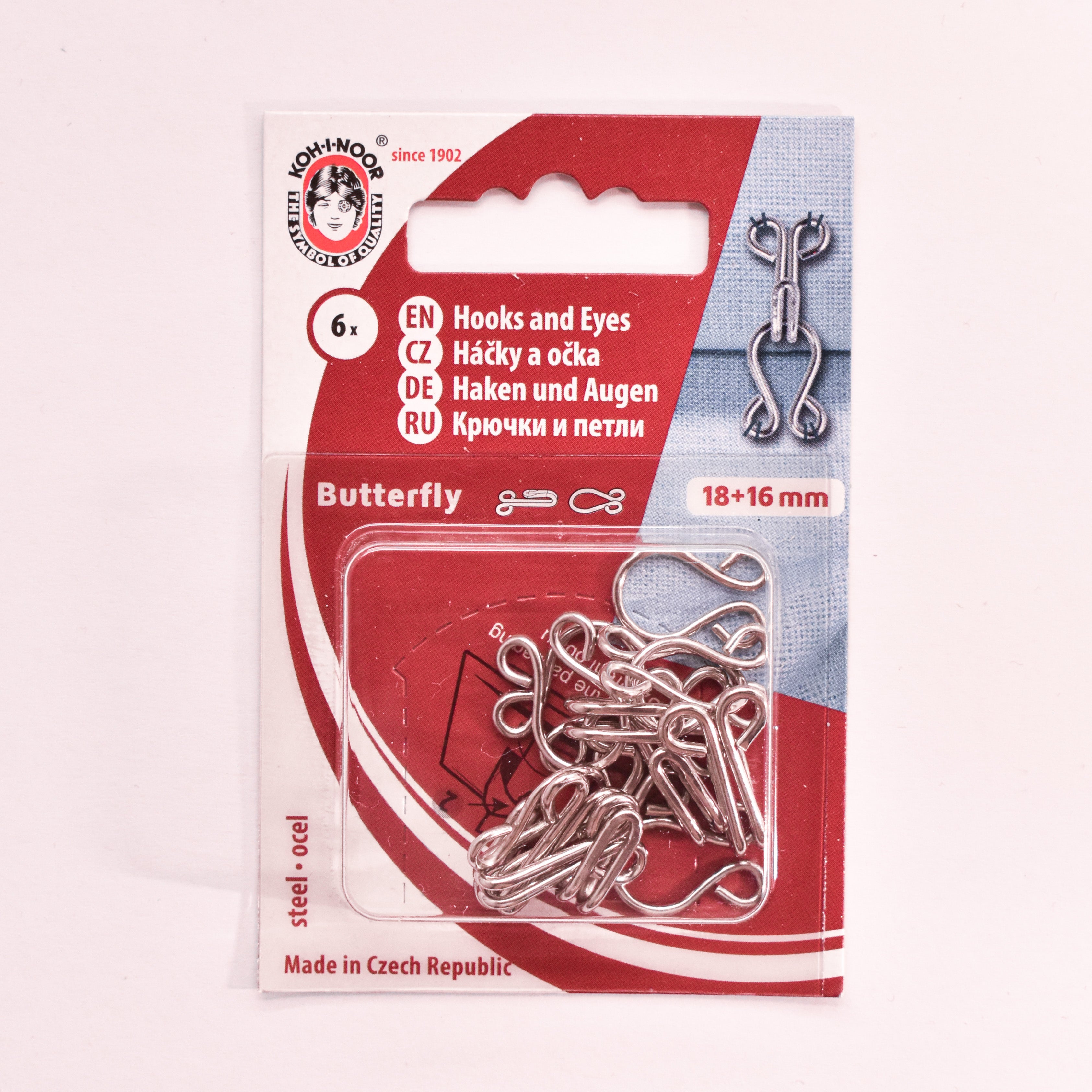 Trouser hooks nickel KOH-I-NOOR