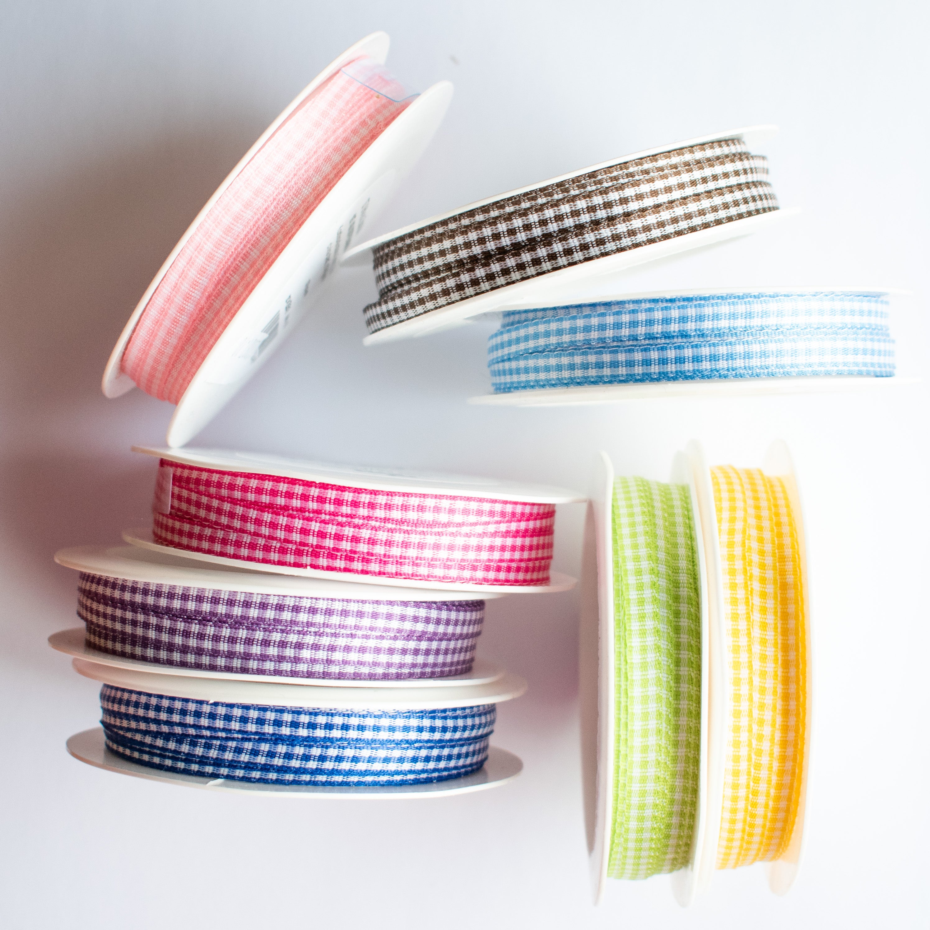 10 meters of gingham tape on a roll