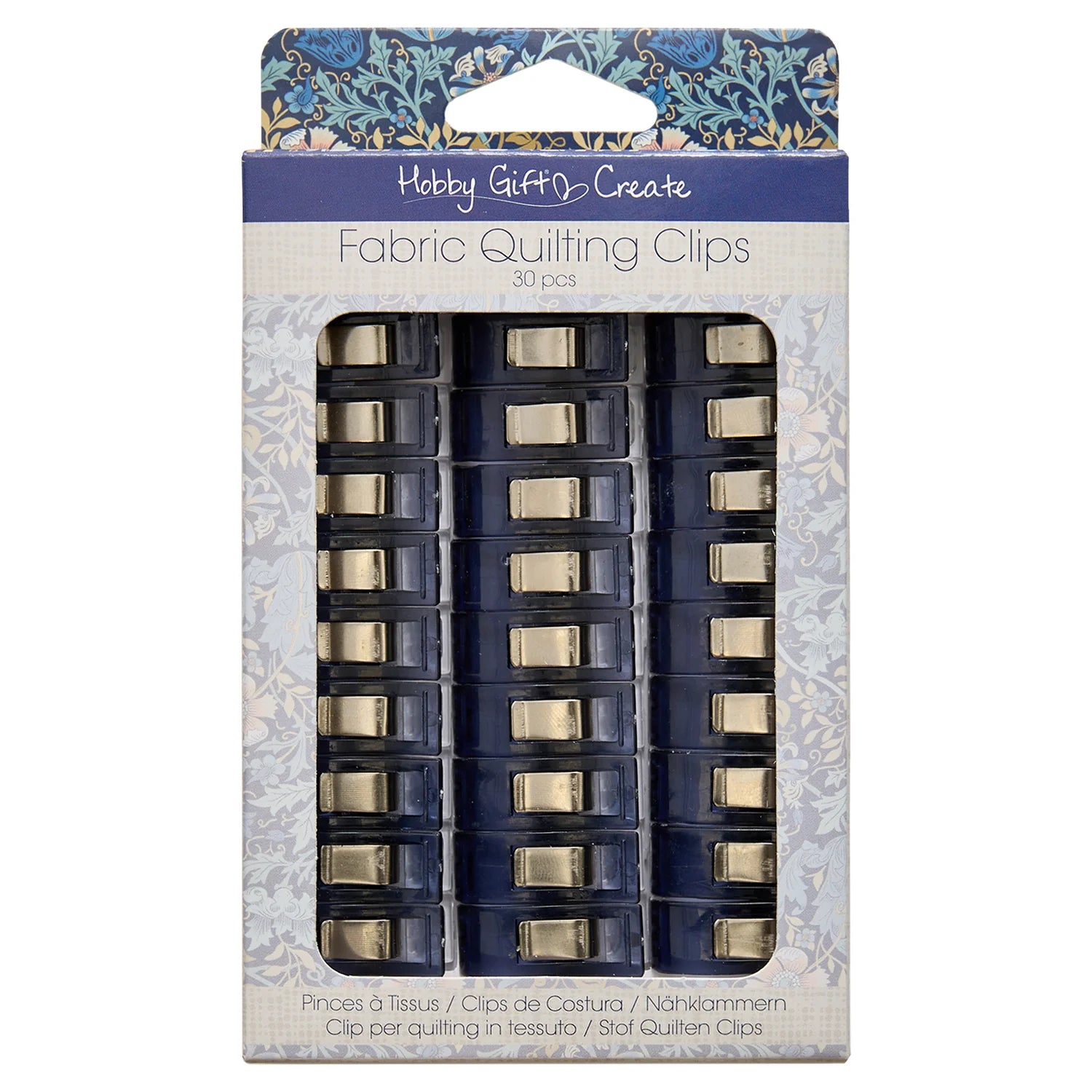 Fabric clips Blue 30 pcs