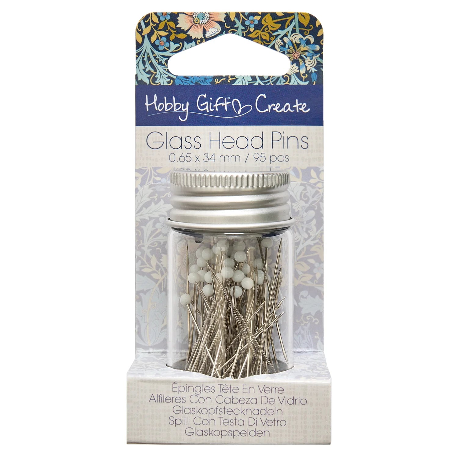 Glass head pins 95 pcs