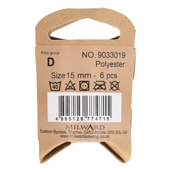 Milward Buttons White 15mm