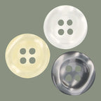Milward Buttons Shiny White 15mm