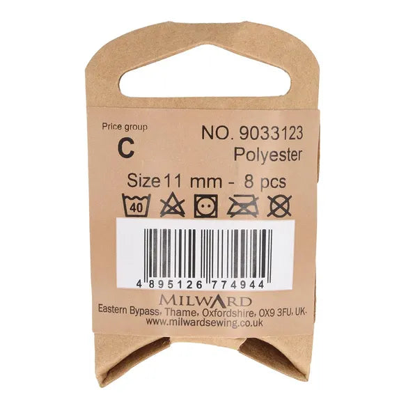 Milward Buttons Black 11mm