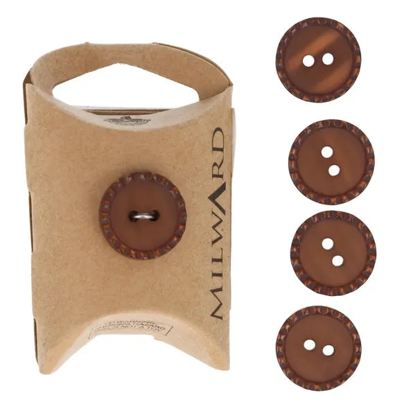 Milward Buttons Brown 18mm