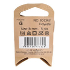 Milward Buttons Heart 18mm