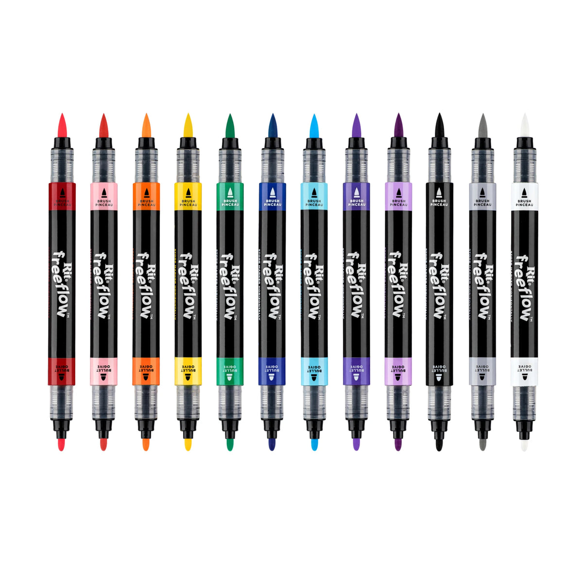 Rit FreeFlow Dual-Tip Markers Mega Mix 12-pack