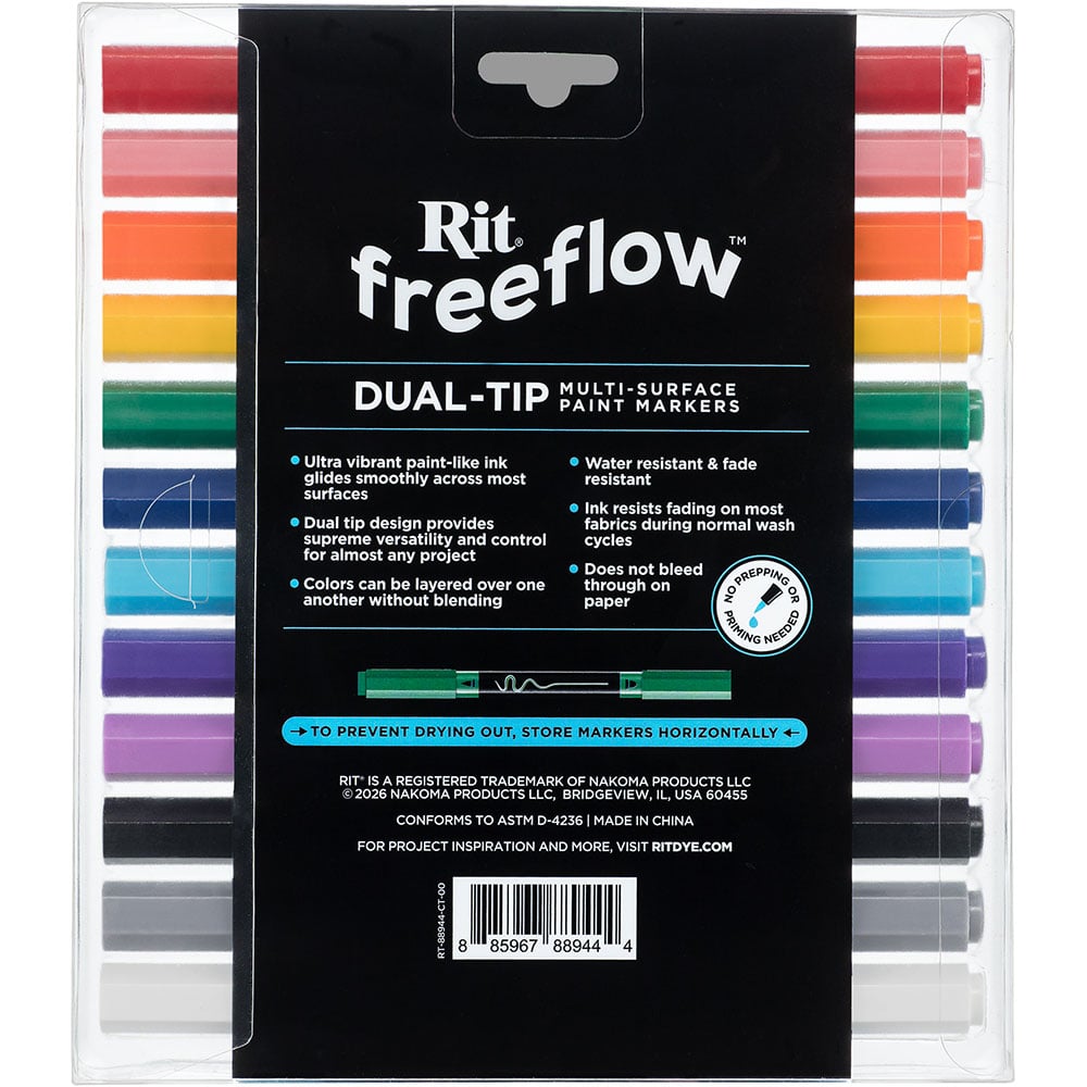 Rit FreeFlow Dual-Tip Markers Mega Mix 12-pack