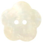 Flower-shaped mother-of-pearl button 22.5mm
