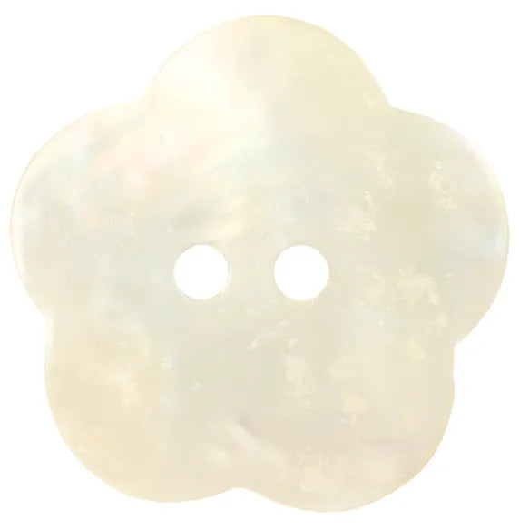 Flower-shaped mother-of-pearl button 22.5mm