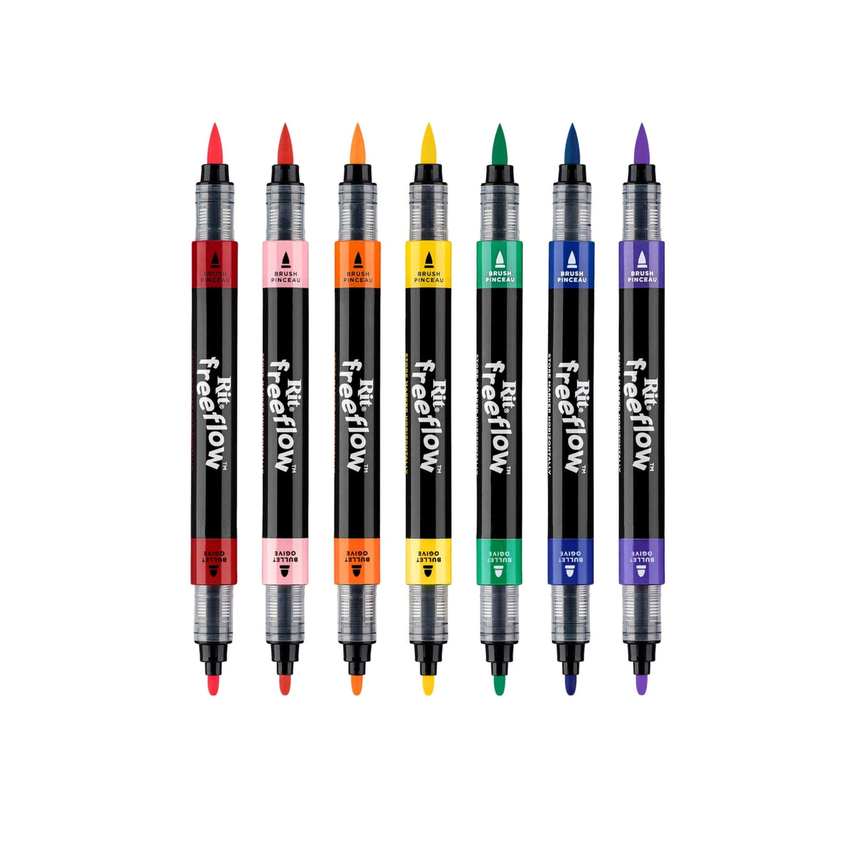 Rit FreeFlow Dual-Tip Markers Primary 7-pack