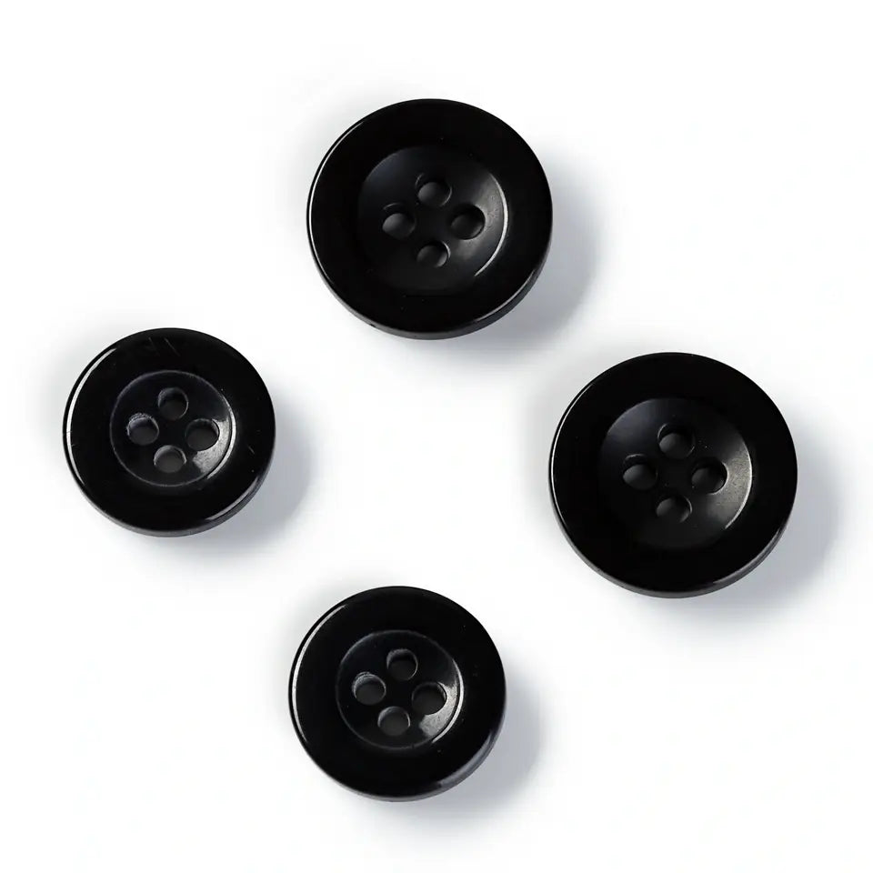 Trouser buttons 15-17 mm Black 10-pack Prym