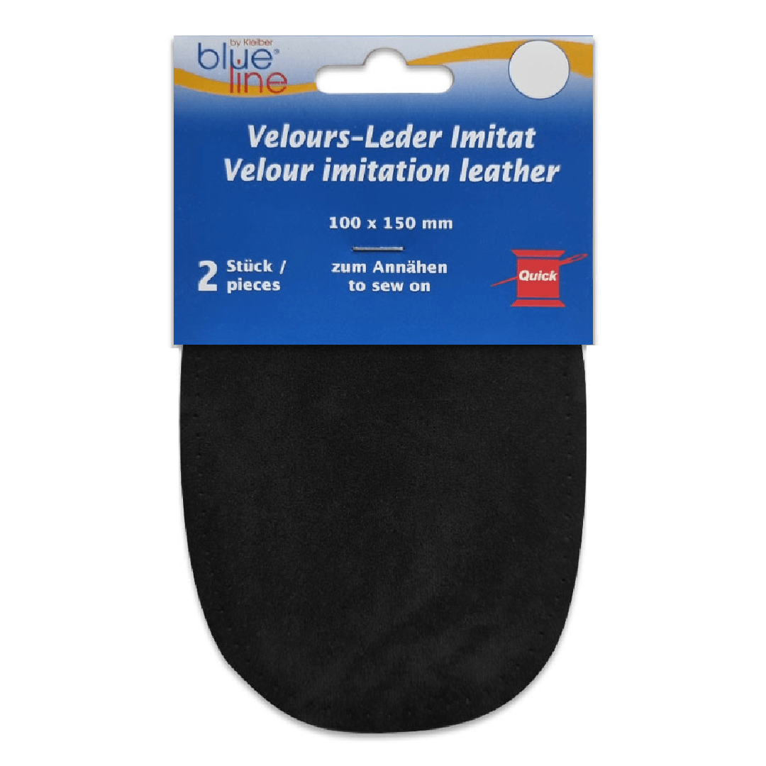 Armbågslappar Mockaimitation 2-pack - Knappnålen