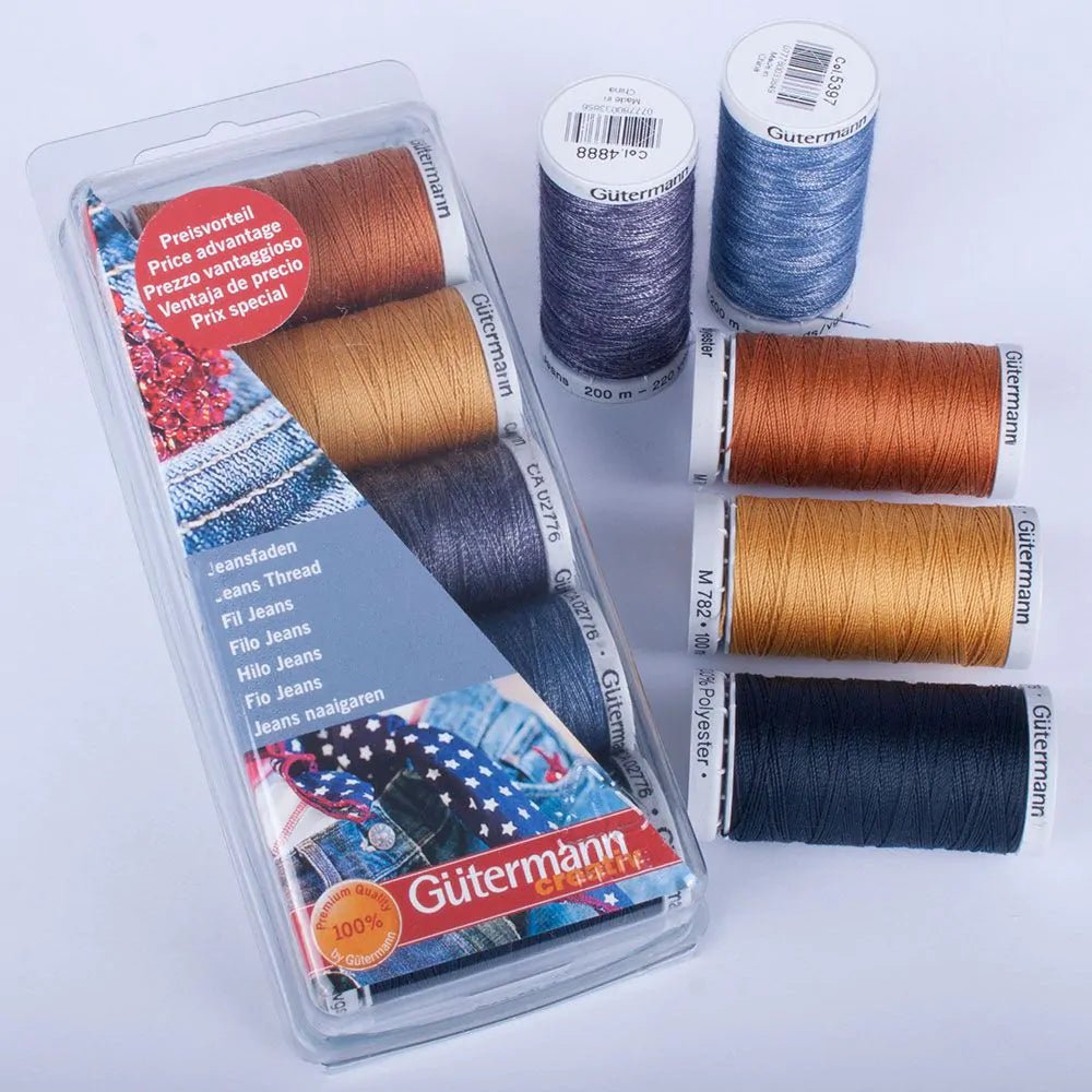 Gütermann Trådset Jeans 5-pack - Knappnålen