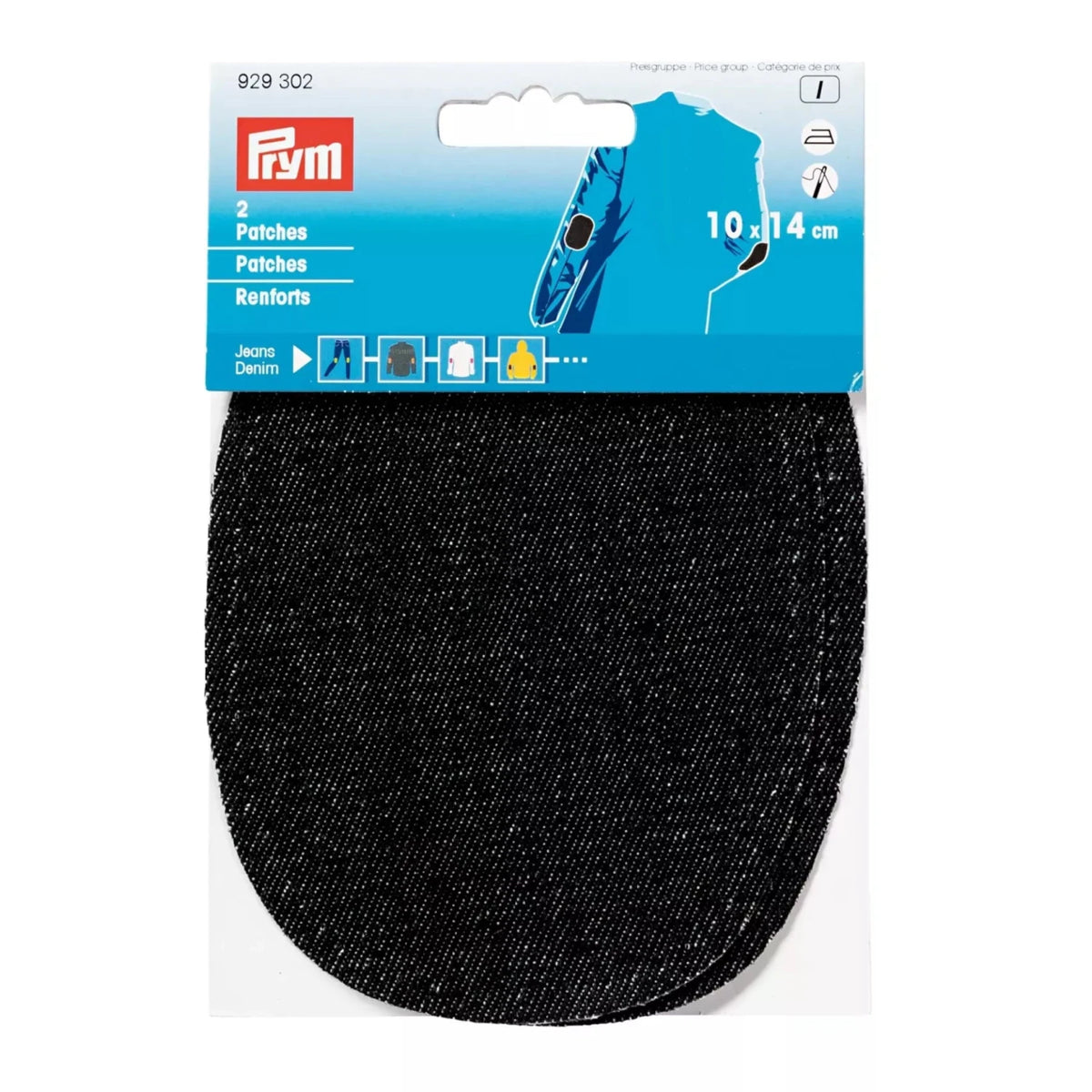 Laglappar Jeans Svart 2-pack - Knappnålen