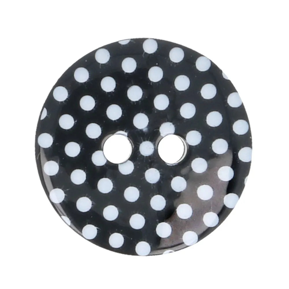Milward Buttons Dots Black 15mm