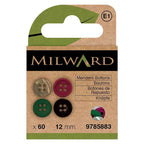Milward Buttons 12mm 60-pack