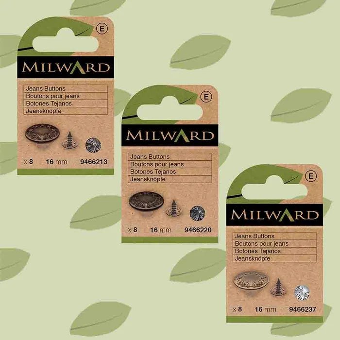 Milward Jeansknappar 16mm Brons - Knappnålen