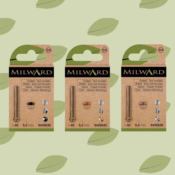 Milward Eyelets 5.5mm Nickel 40pcs
