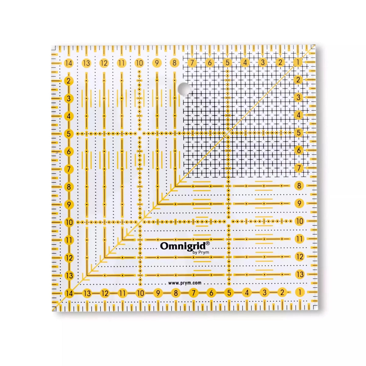 Omnigrid Quiltlinjal 15x15 cm - Knappnålen