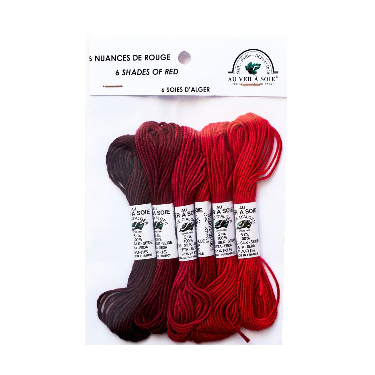Soie d'Alger Rouge Silkestråd 6-pack - Knappnålen