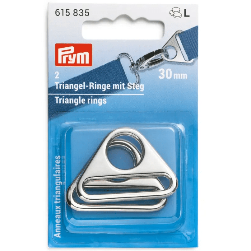 Triangel Ring 30 mm Silver 2-pack Prym - Knappnålen